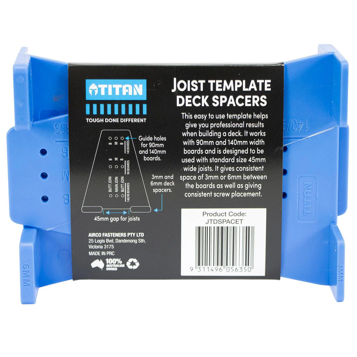 Titan Install Decking Joist Template Spacer 2 Pack - 135mm x 100mm - Consistent Gaps - Image 4