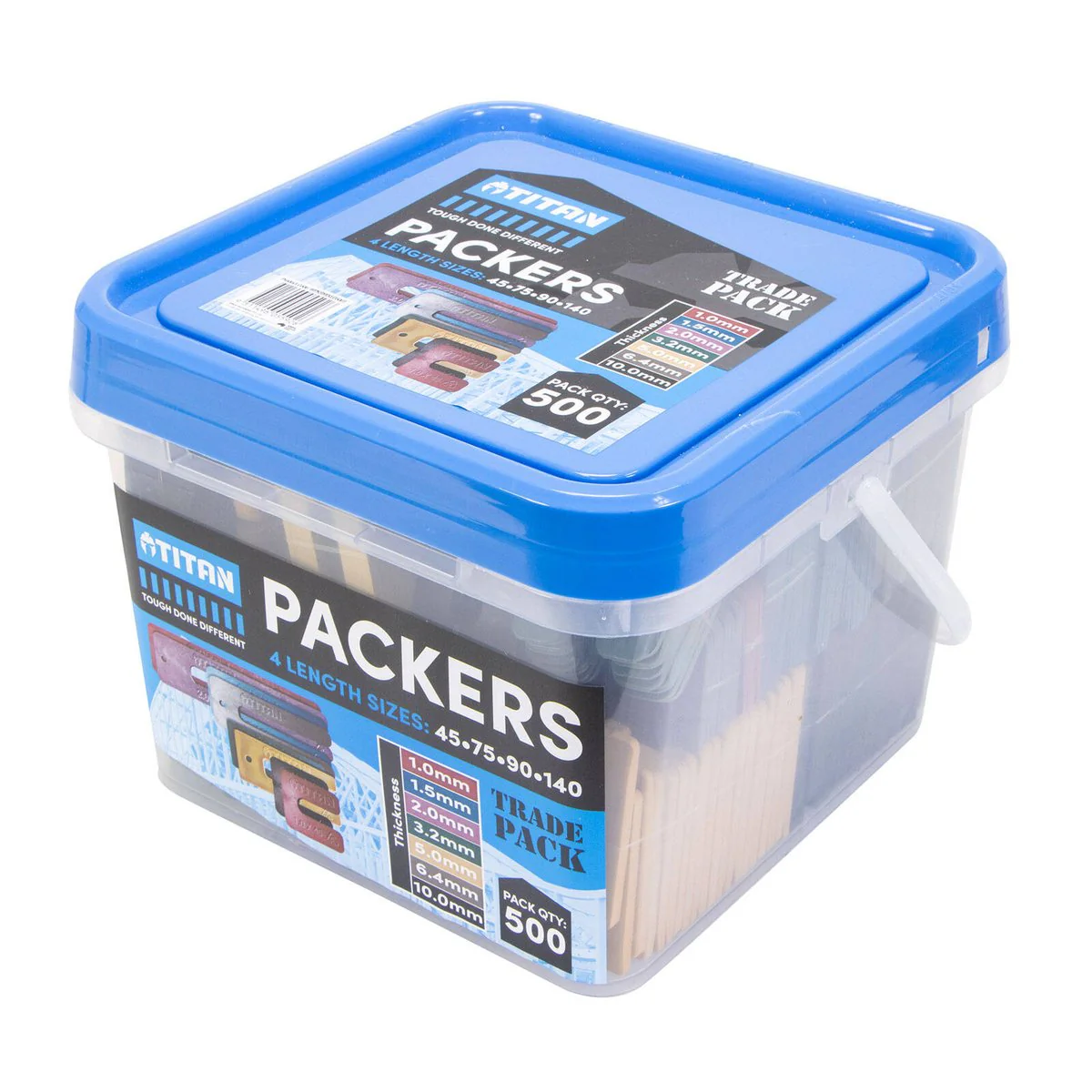 Titan Mixed Window Packers - 500 Piece - 4 Sizes - Durable Plastic - UV Stable - Image 3