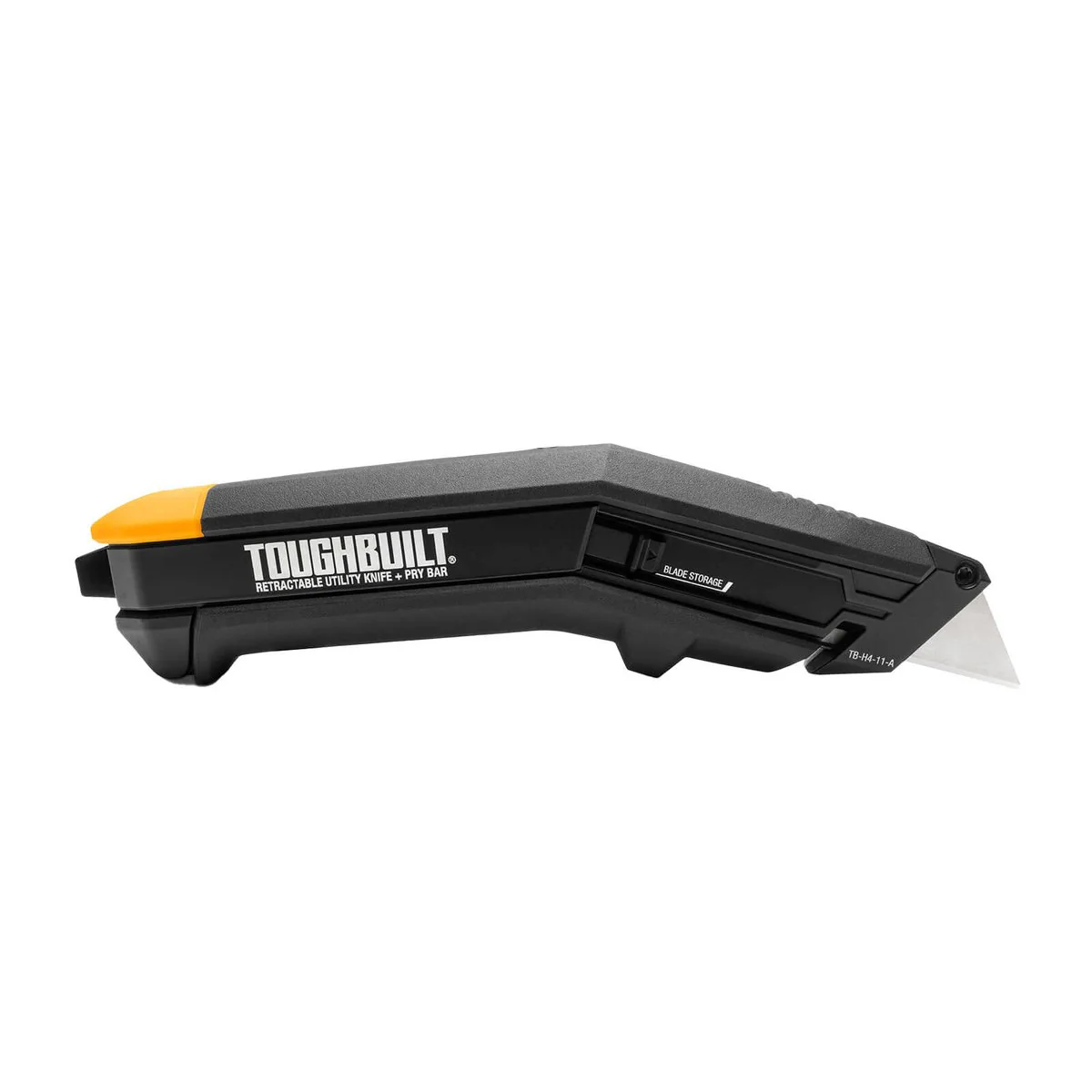 Toughbuilt Angled Utility Knife with Pry Bar - 5 Blades - 169mm x 46mm x 26mm - Ergonomic Handle - Versatile Cutting Tool - Image 3