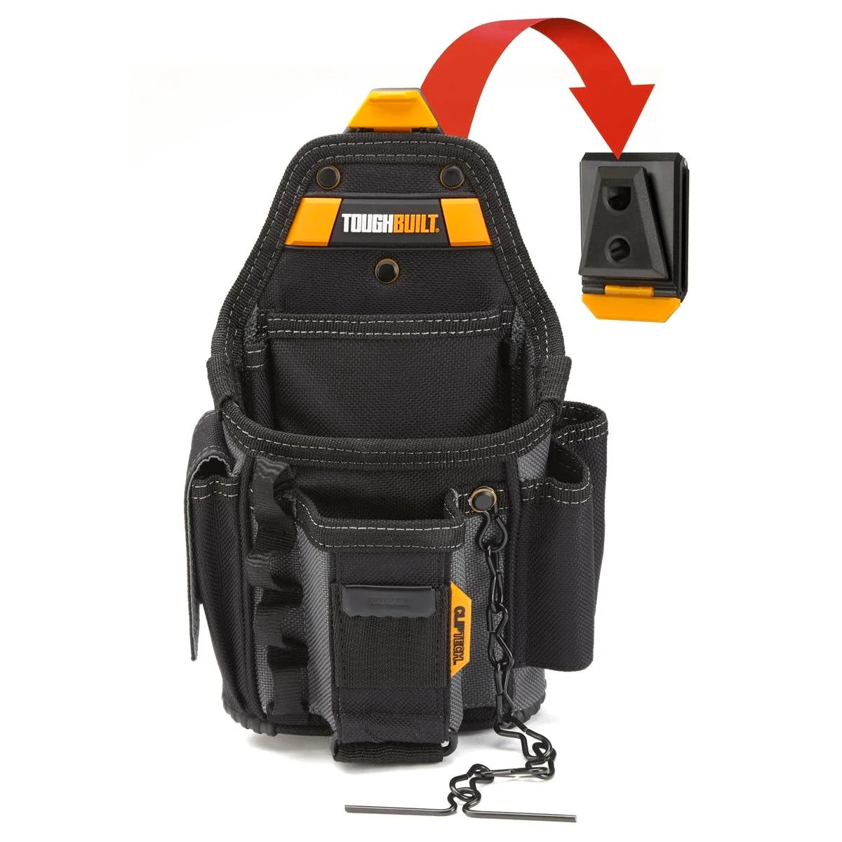 Toughbuilt Small Electrician Pouch - 190mm x 340mm - Polyester - 13 Pockets