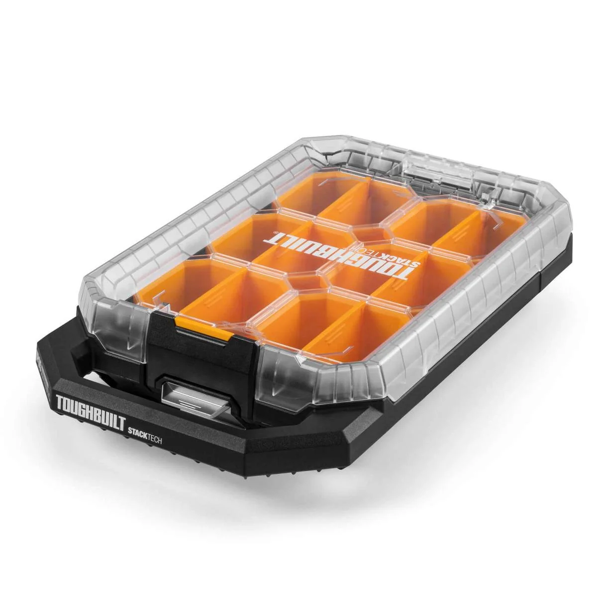 Toughbuilt Stacktech Compact Low Profile Organiser - 6 Bins - IP65 Rated - 470mm x 90mm x 260mm