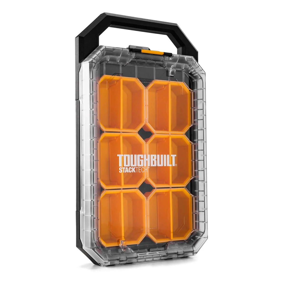 Toughbuilt Stacktech Compact Low Profile Organiser - 6 Bins - IP65 Rated - 470mm x 90mm x 260mm - Image 3