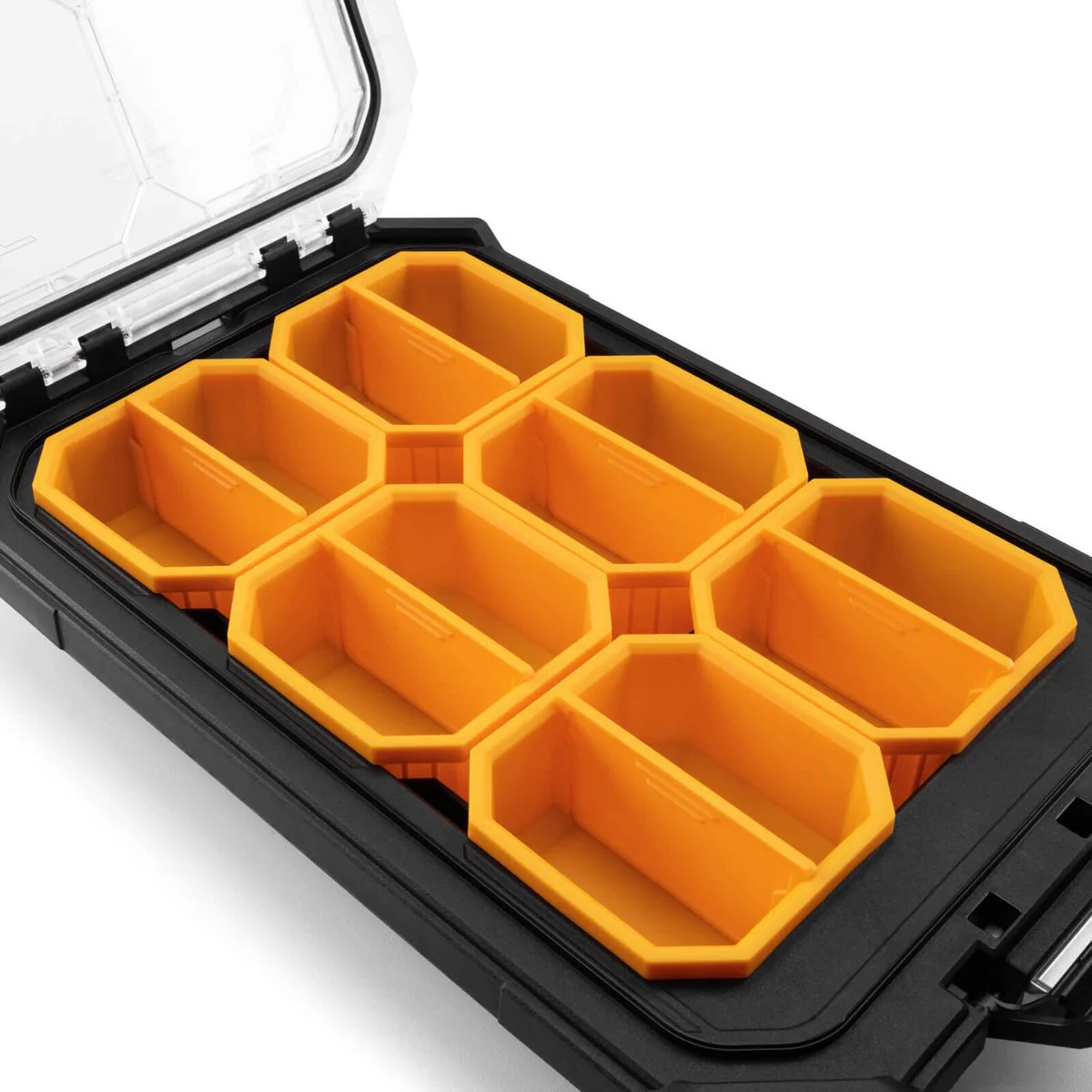 Toughbuilt Stacktech Compact Low Profile Organiser - 6 Bins - IP65 Rated - 470mm x 90mm x 260mm - Image 4