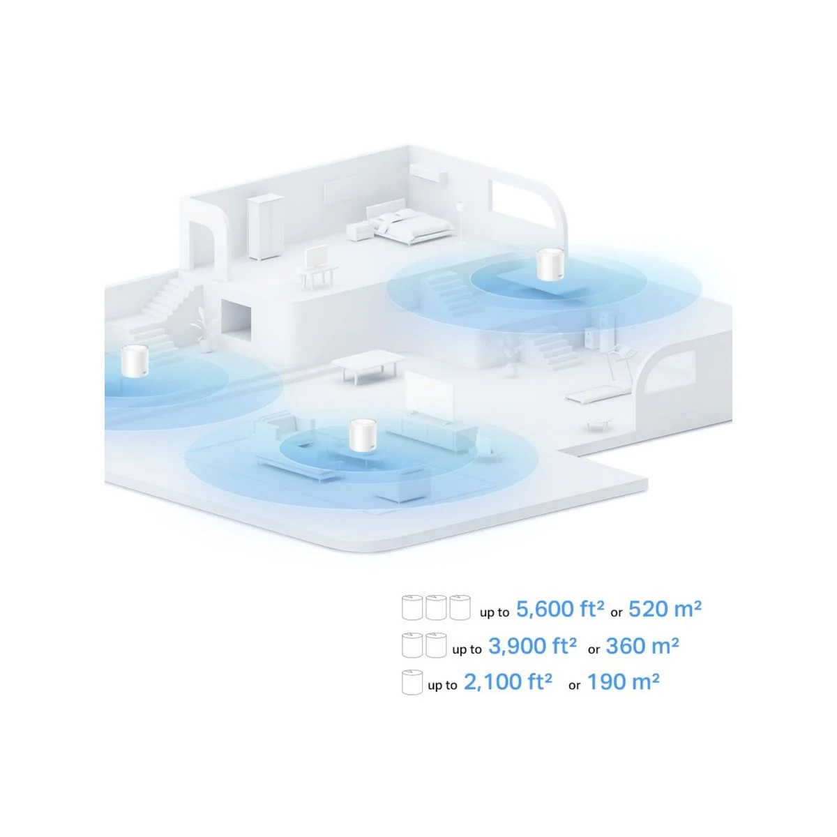 TP-Link Deco AX1500 Whole Home Mesh Wi-Fi 6 System 3 Pack - 1,500 Mbps - Covers 520m² - Image 4