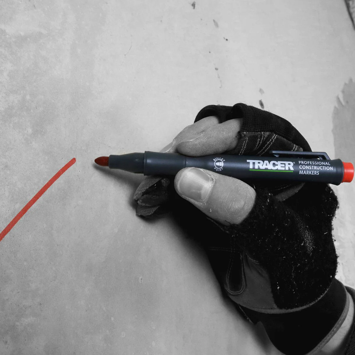 Tracer Clog Free Marker Red - Durable Metal Marking Tool - 20mm x 155mm - Image 3