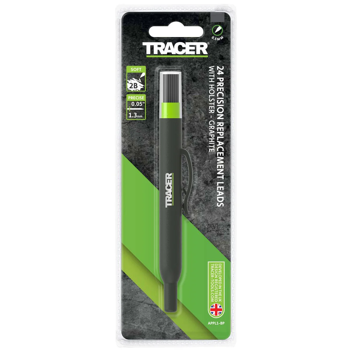 Tracer Pro 1 Graphite Replacement Leads 24pc - 1.3mm - Red - Precision Marking - Image 2