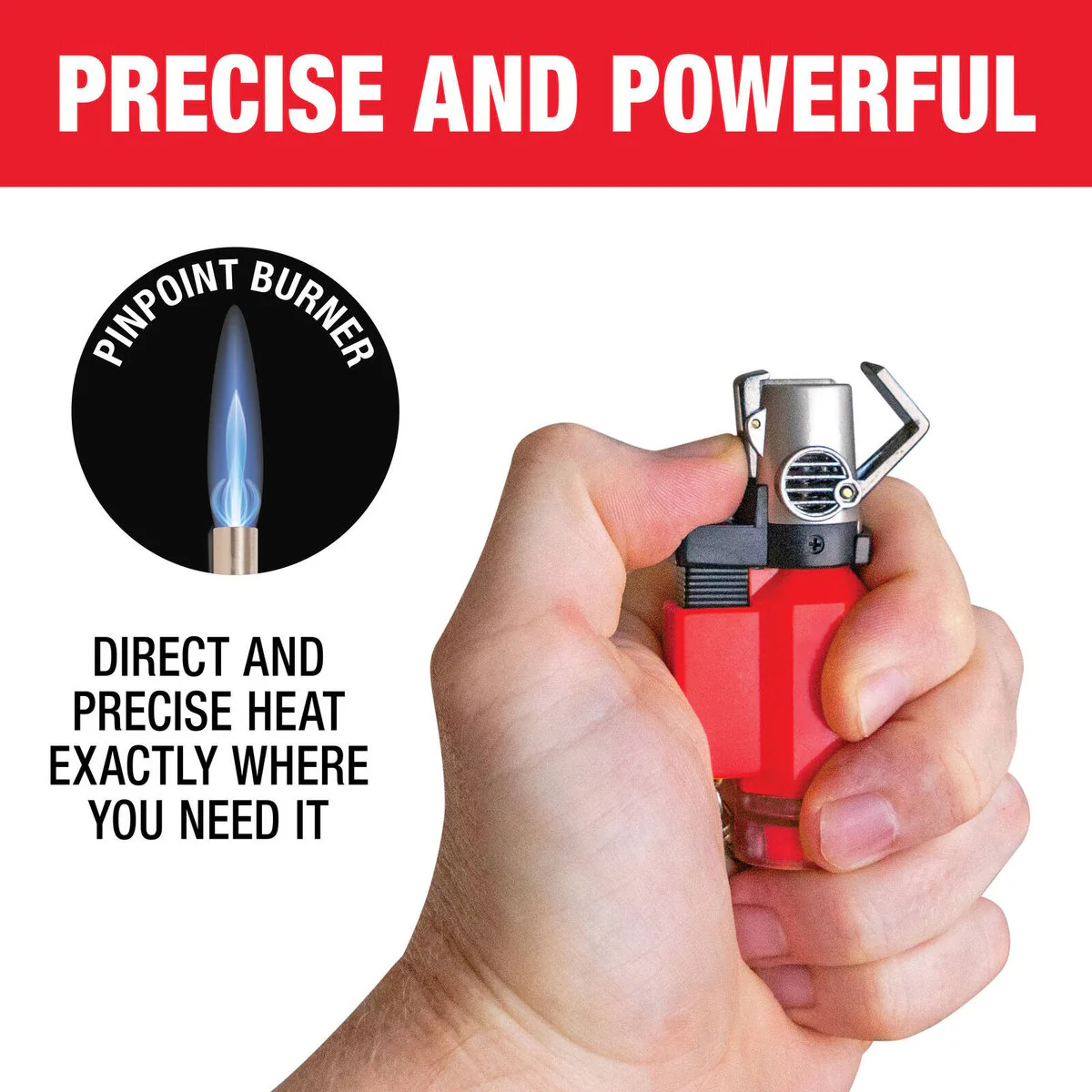 Tradeflame Micro Jet Butane Torch - 133.81mm x 76.67mm x 21.7mm - Refillable - Precise Heating - Image 4
