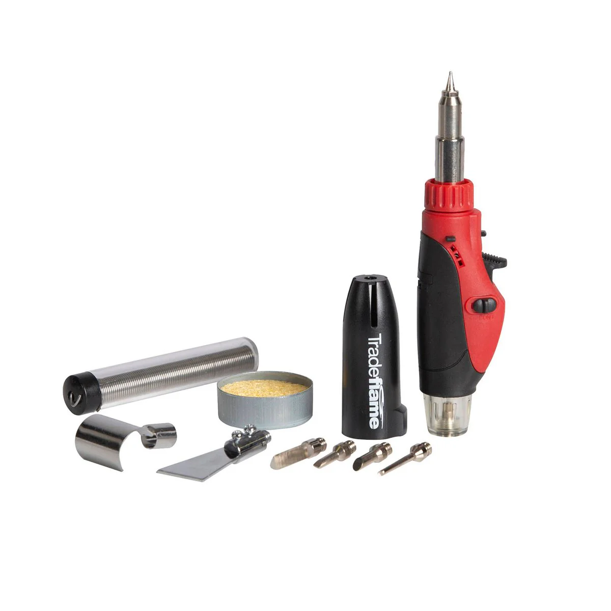 Tradeflame Micro Soldering Torch Kit - 10 Piece - Butane - Precision Control