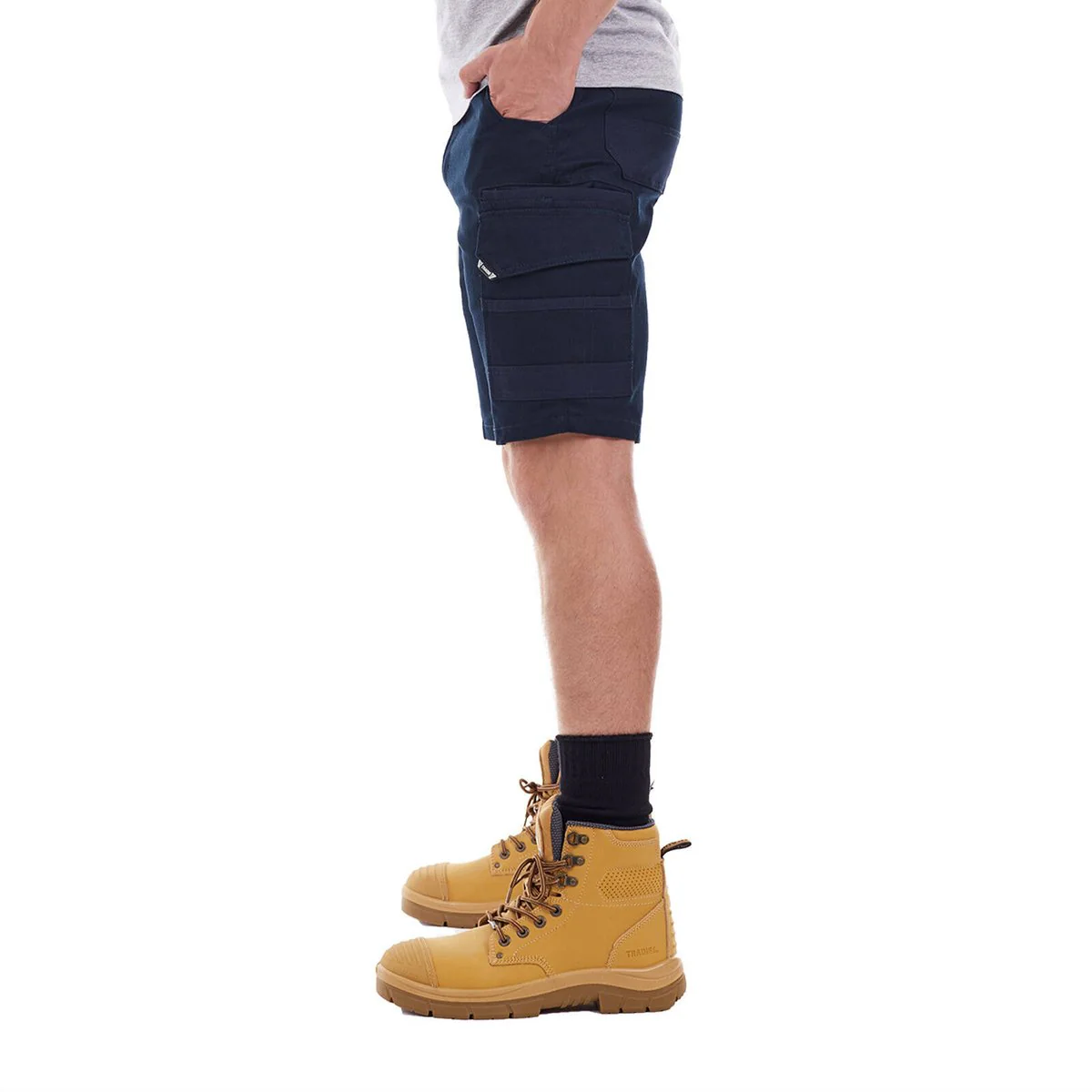 Tradie Core Cargo Shorts 82 - Navy - Flex Fabric - Comfortable Movement - Image 3