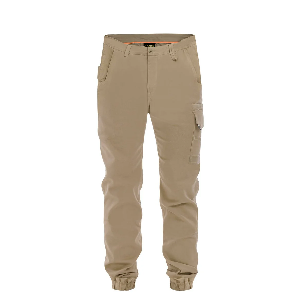 Tradie Core Khaki Skinny Cuffed Pant 97 - Flex Fabric - Cuffed Ankle Design