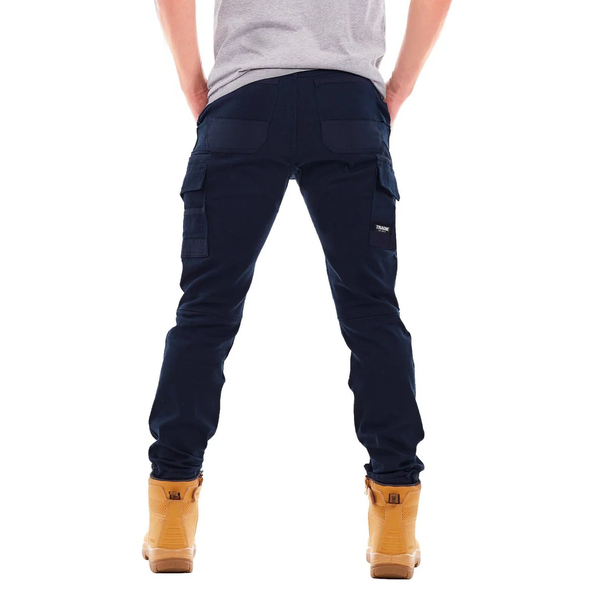 Tradie Core Navy Skinny Cuffed Pant 77 - Work Pants - Flex Fabric - Comfortable - Image 3