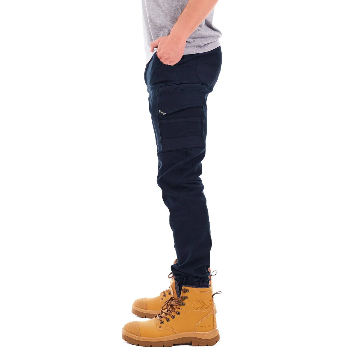 Tradie Core Navy Skinny Cuffed Pant 92 - Flex Fabric - Comfortable Fit - Image 4