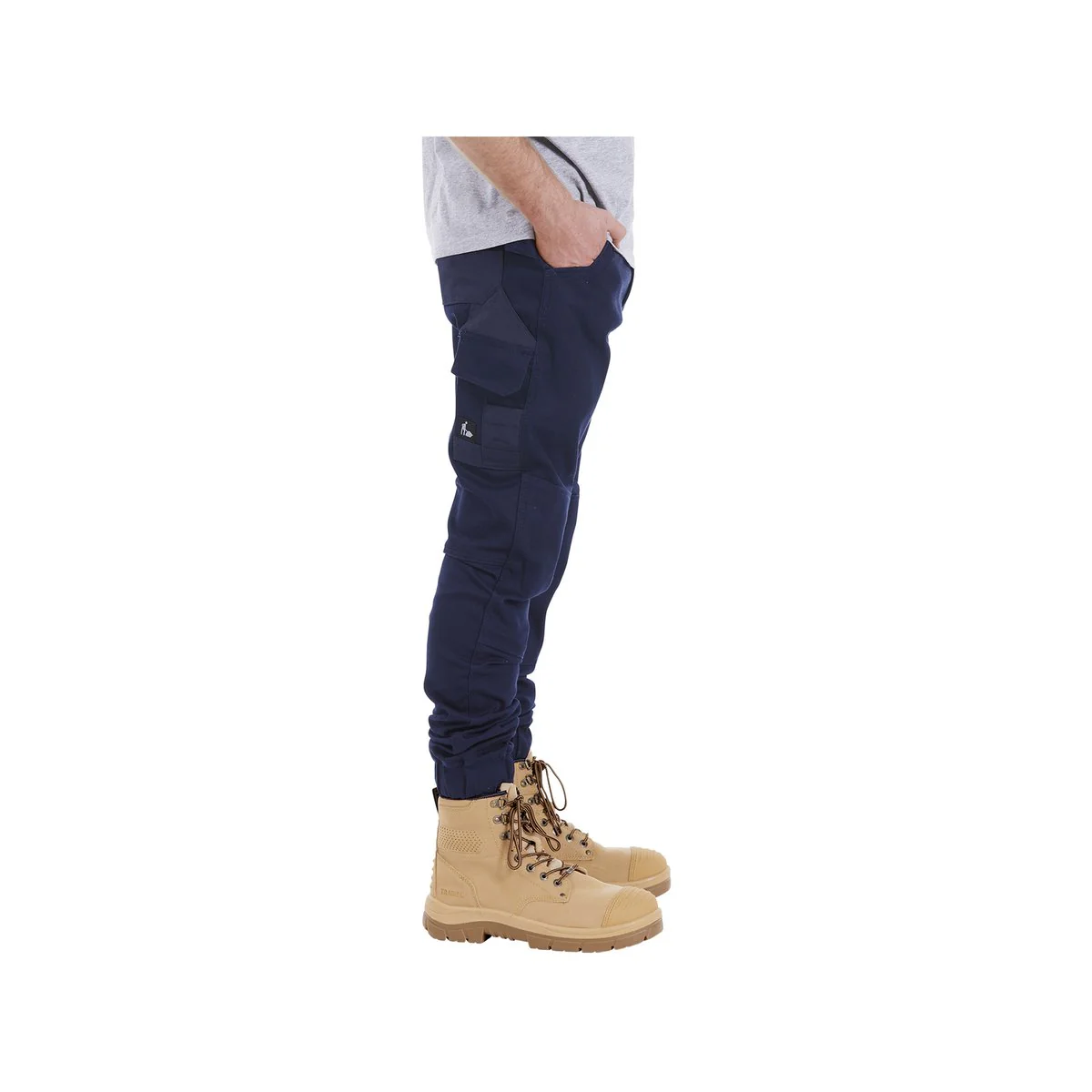 Tradie Mens Skinny Cuff 102 Pants - Navy - 380mm x 730mm - Comfort & Durability - Image 2