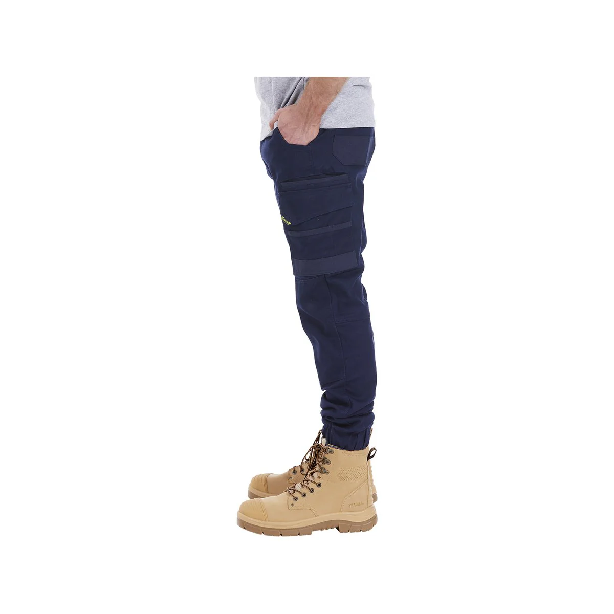 Tradie Mens Skinny Cuff 102 Pants - Navy - 380mm x 730mm - Comfort & Durability - Image 3