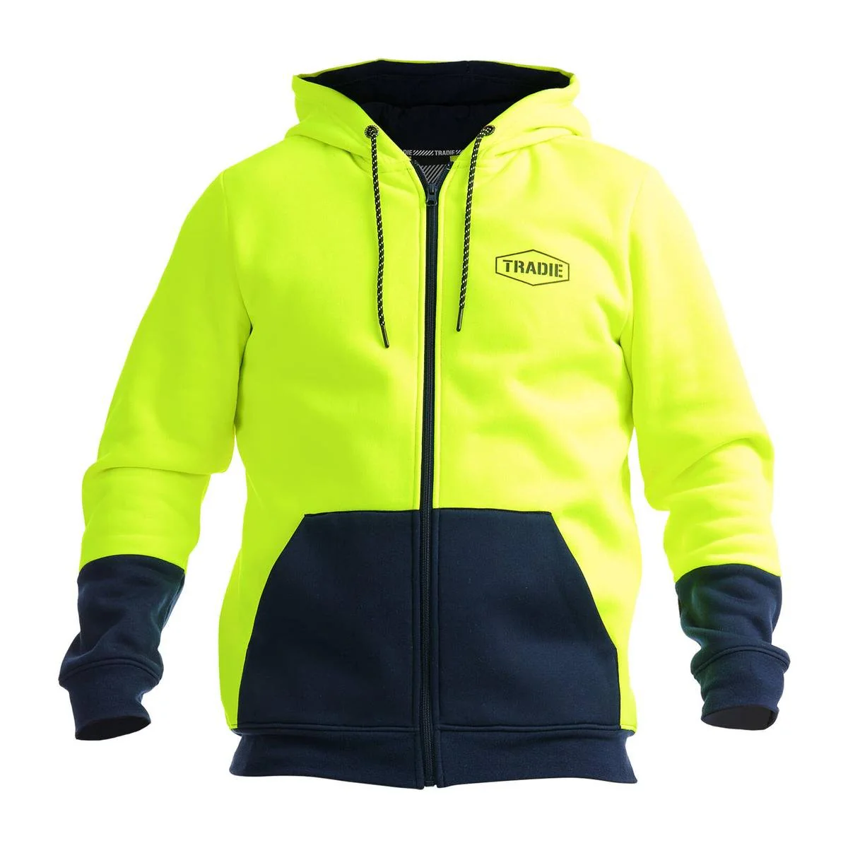 Tradie Yellow Hi Vis Hoodie Medium - High Visibility - Comfortable Fit