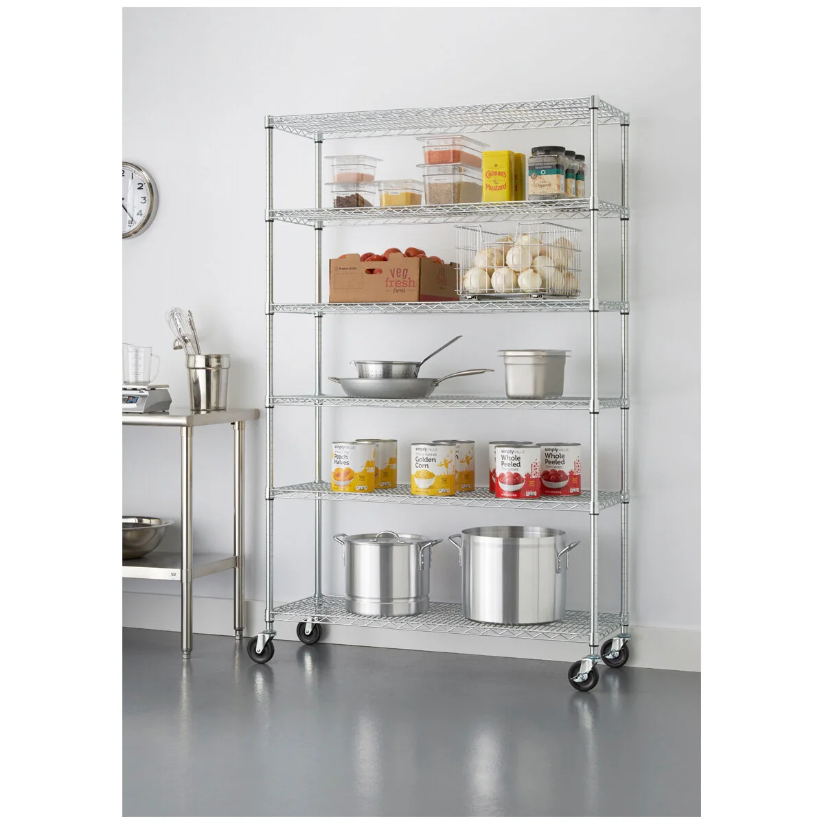 Trinity 6 Tier Steel Wire Shelf Rack Chrome Heavy Duty CTBFZ-0945 - Image 3