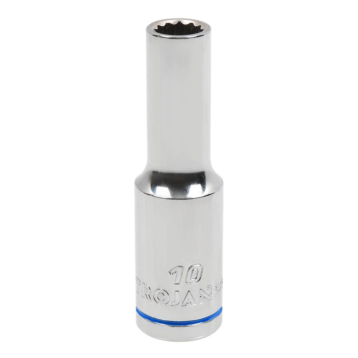 Trojan 1 2dr Deep Socket 10mm - Chrome Vanadium - 12-Point Design - Lifetime Warranty