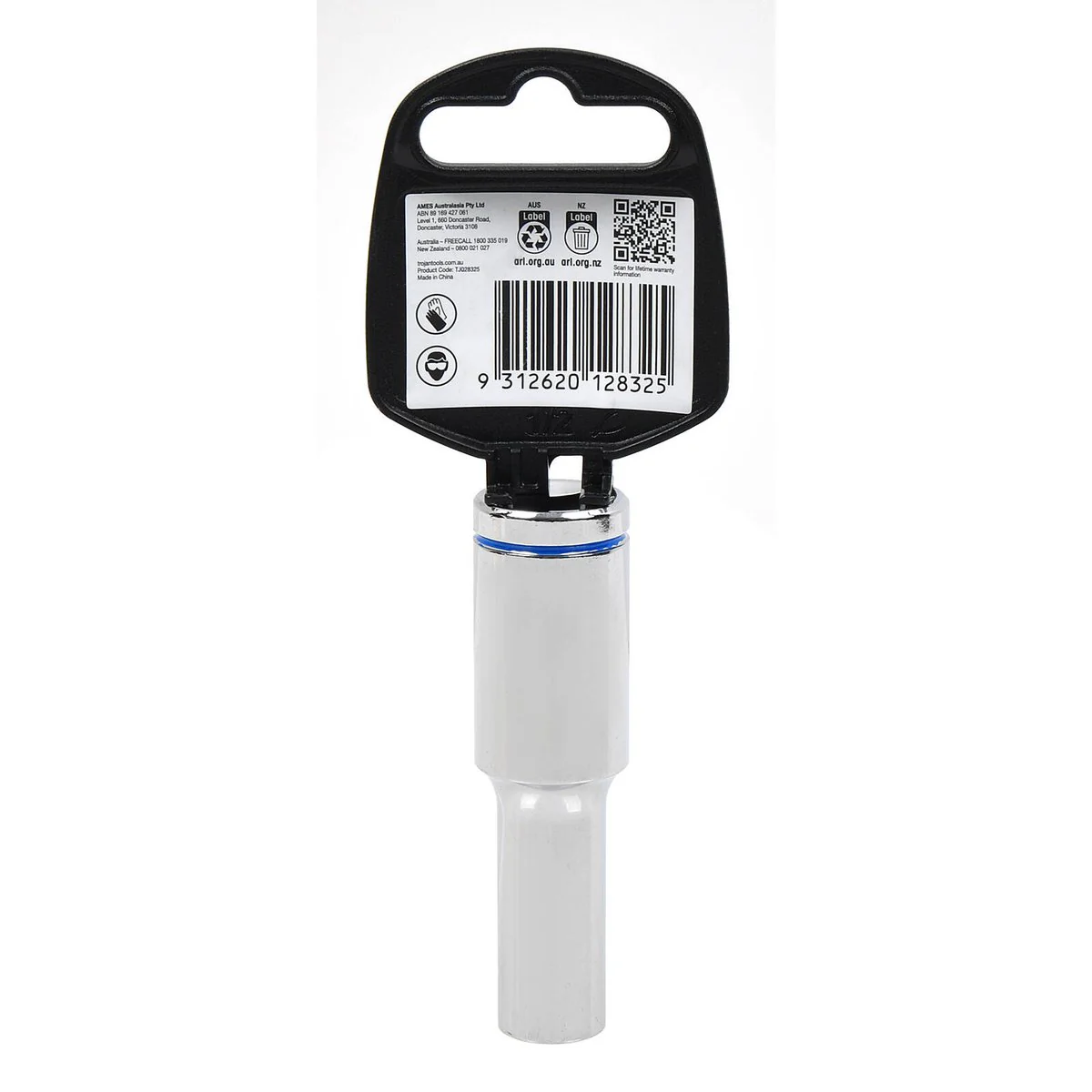 Trojan 1 2dr Deep Socket 10mm - Chrome Vanadium - 12-Point Design - Lifetime Warranty - Image 3