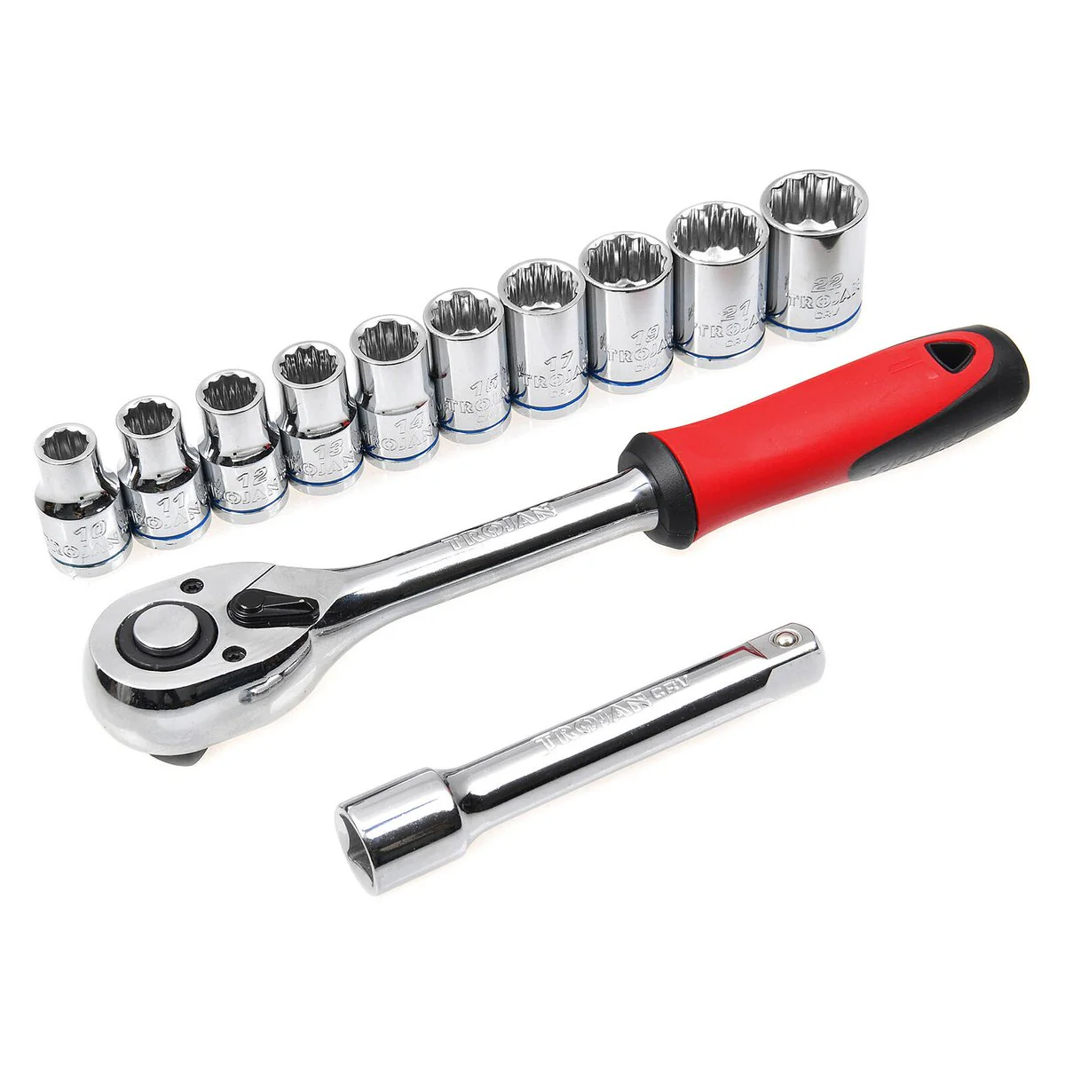 Trojan 12 Piece Socket Set 1/2" - Metric Chrome Vanadium - Lifetime Warranty - Image 2