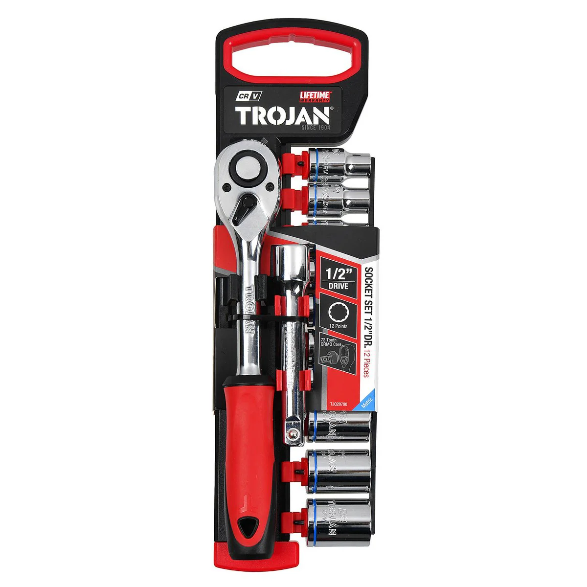 Trojan 12 Piece Socket Set 1/2" - Metric Chrome Vanadium - Lifetime Warranty - Image 3