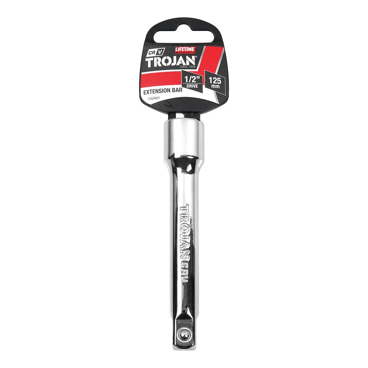 Trojan 125mm Socket Extension Bar - 1/2" Drive - Durable Polished Chrome Vanadium - Image 2