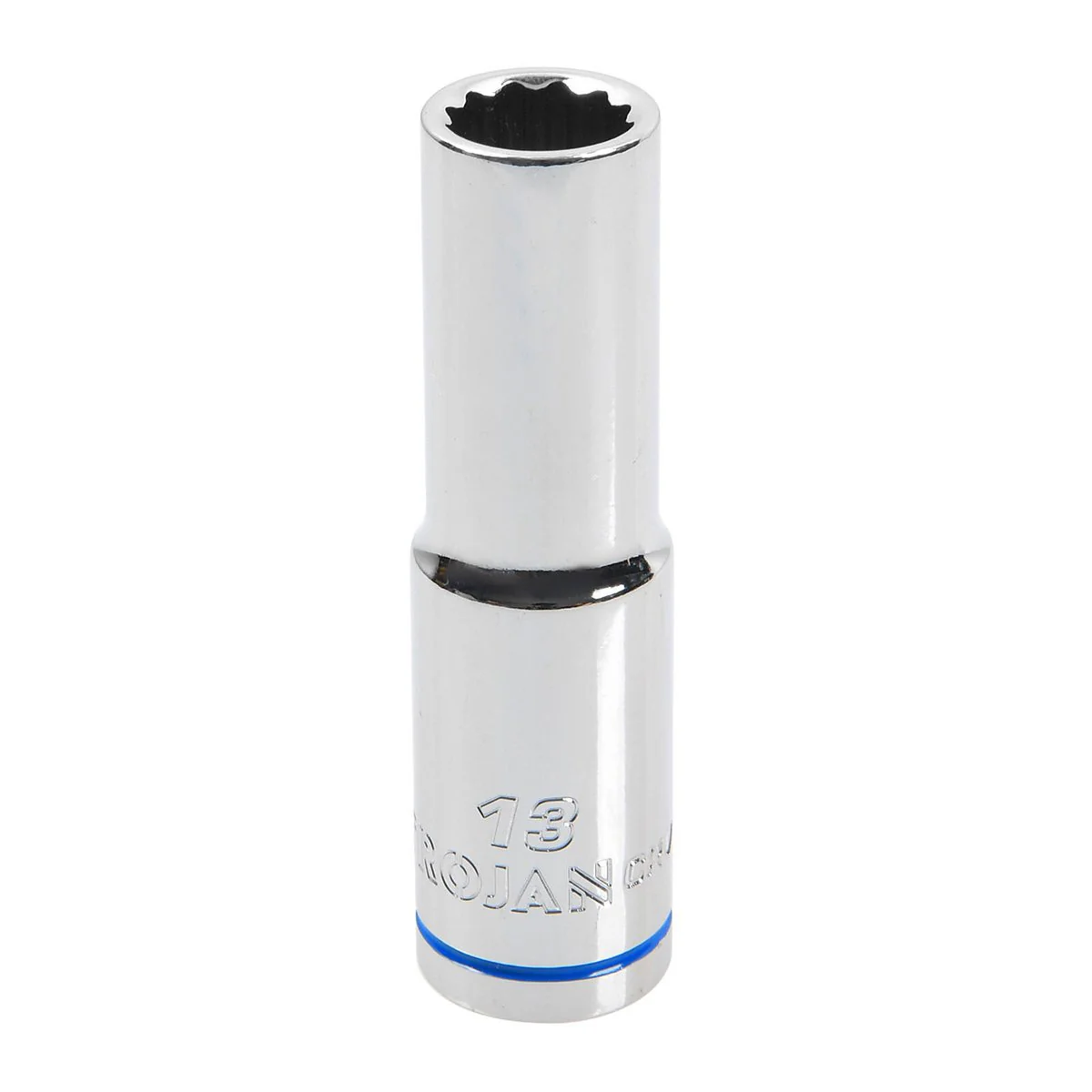 Trojan 13mm Deep Socket 1/2" Drive - Chrome Vanadium - Durable - 12-Point