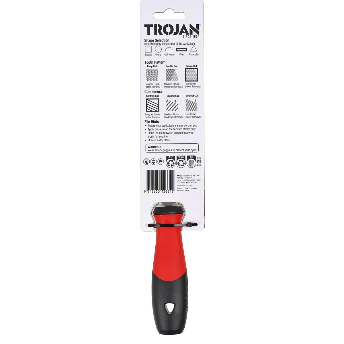 Trojan 150mm Flat File - Bastard Cut - Shaping & Smoothing Tool - Image 3