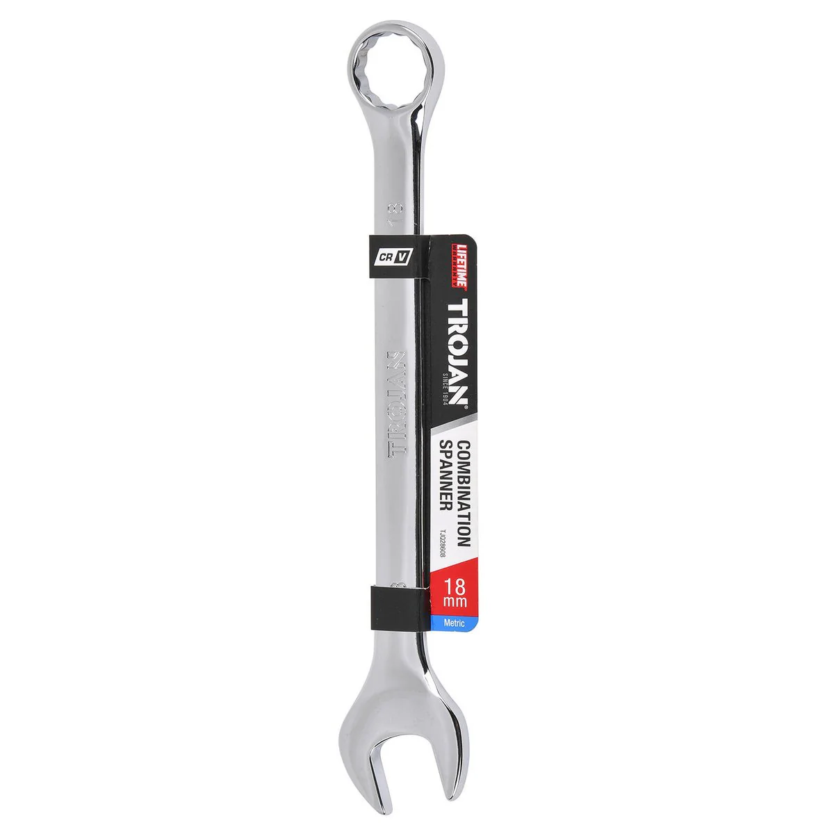 Trojan 18mm Combination Spanner - Polished Chrome Vanadium - Durable Tool - Image 2