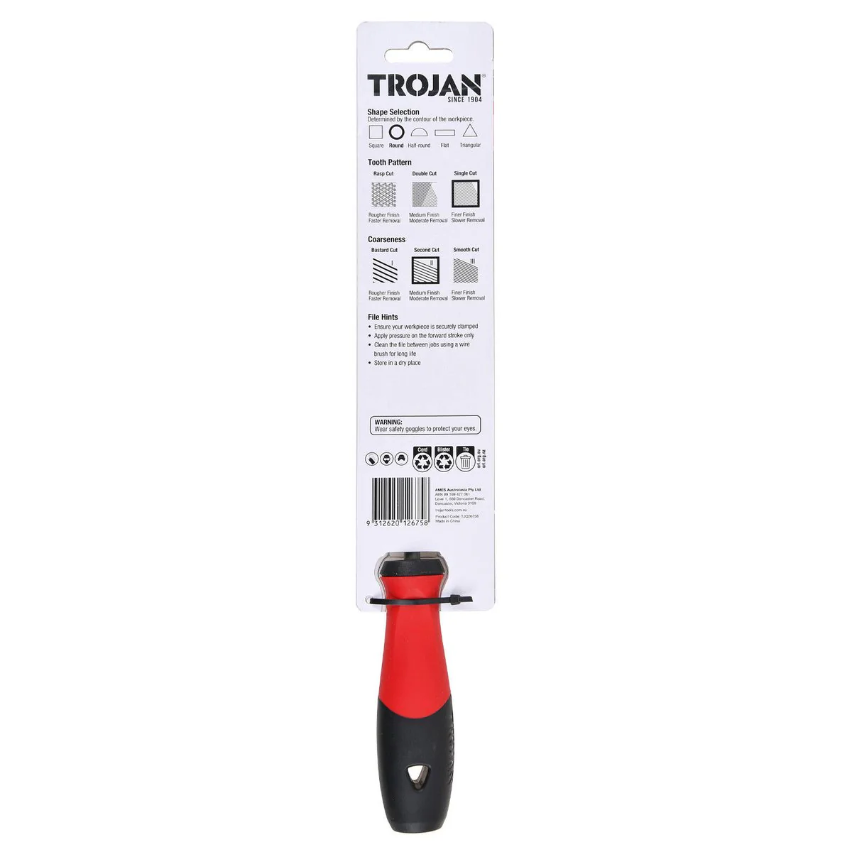 Trojan 200mm Second Cut Round File - Versatile Shaping Tool - Lightweight - Image 4