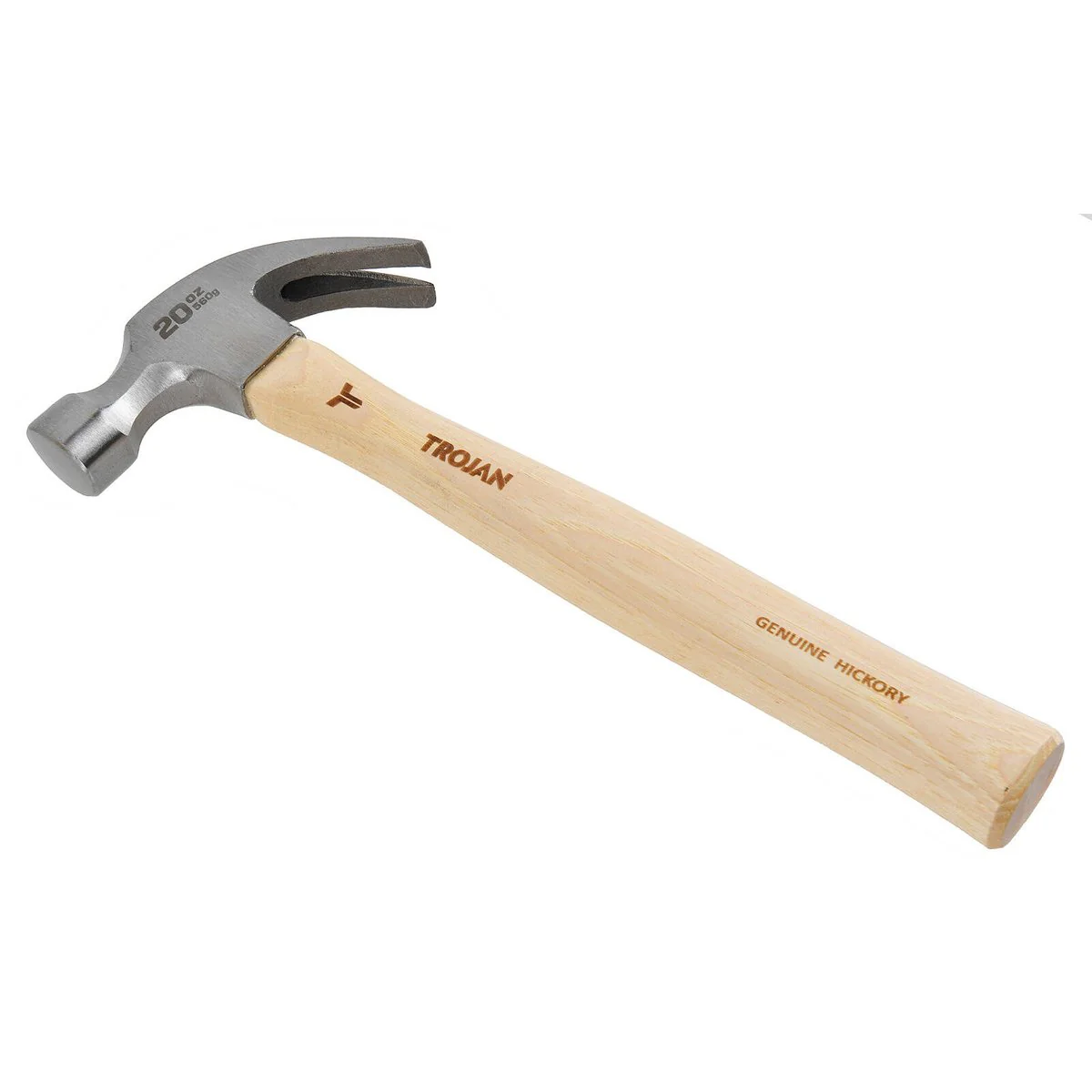 Trojan 20oz Timber Claw Hammer - 560g - Durable Hickory Handle - Claw Design - Image 2