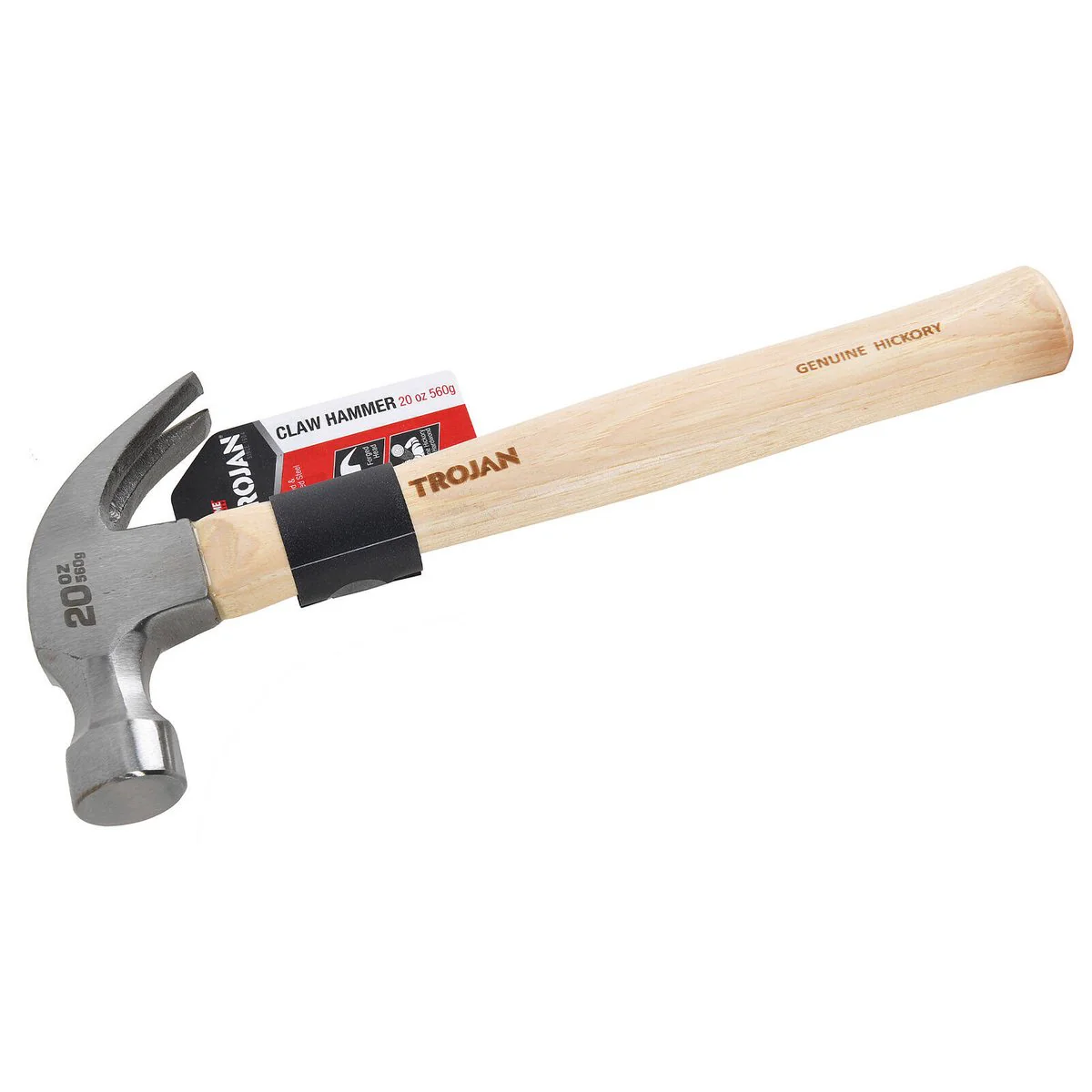 Trojan 20oz Timber Claw Hammer - 560g - Durable Hickory Handle - Claw Design - Image 3