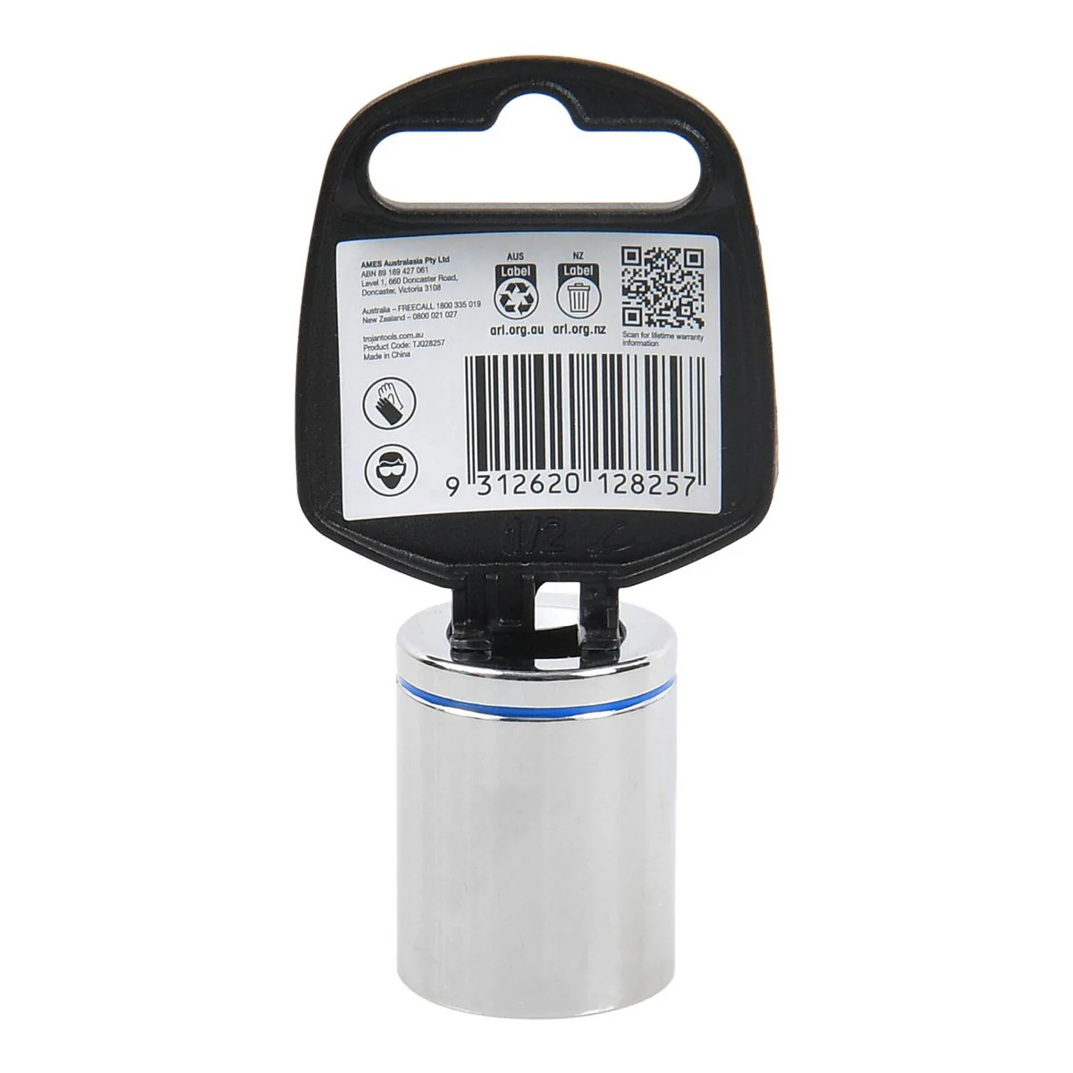 Trojan 22mm Socket 1/2 Drive - Polished Chrome Vanadium - 12 Point Design - Lifetime Warranty - Image 3