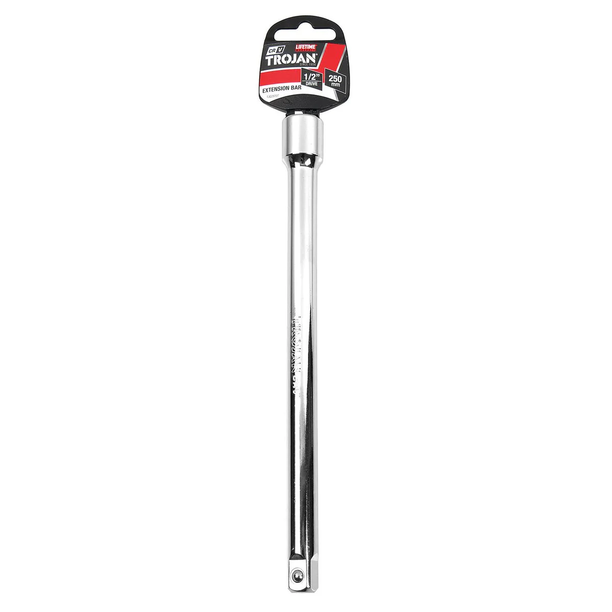 Trojan 250mm 1/2" Drive Socket Extension Bar - Durable Polished Chrome Vanadium - Image 2