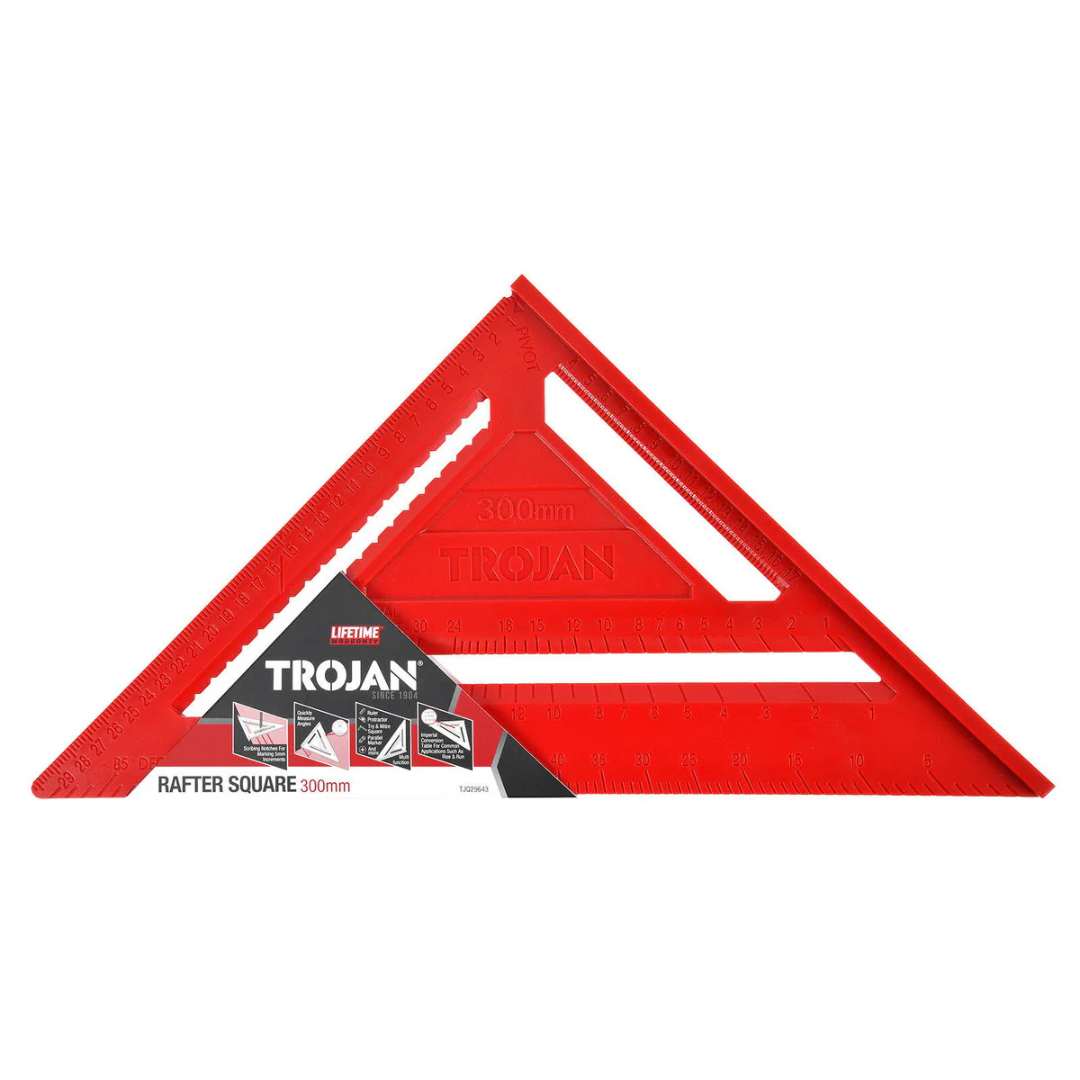 Trojan 300mm Rafter Square - Lightweight Poly - Accurate Angle Measurements