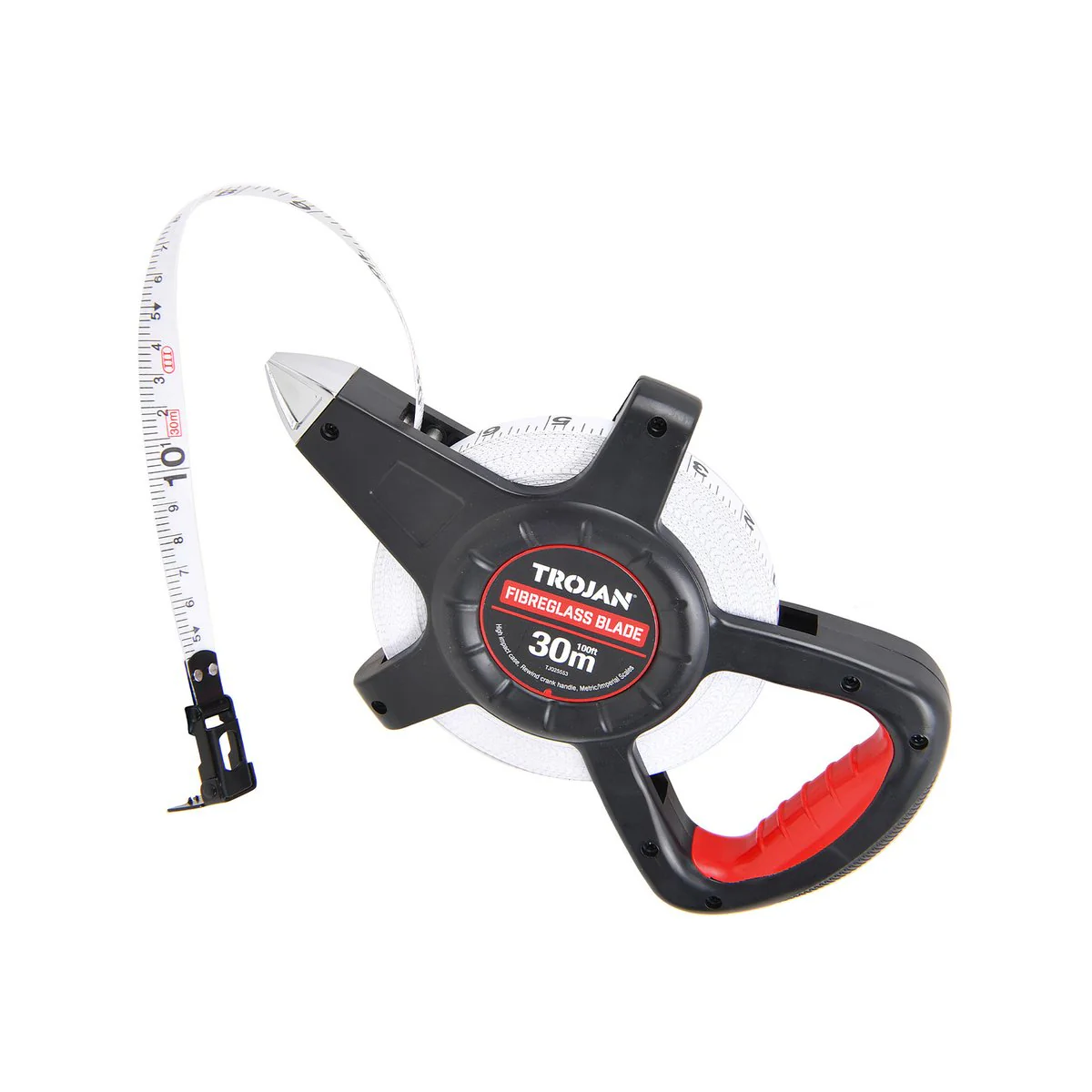 Trojan 30m Open Reel Tape Measure - Fibreglass - Durable & Portable - Image 3