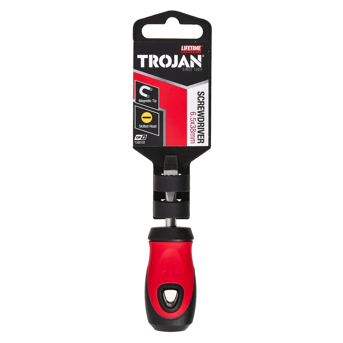 Trojan 38mm No 6 Slot Screwdriver - Magnetic Tip - Red and Black - Image 5