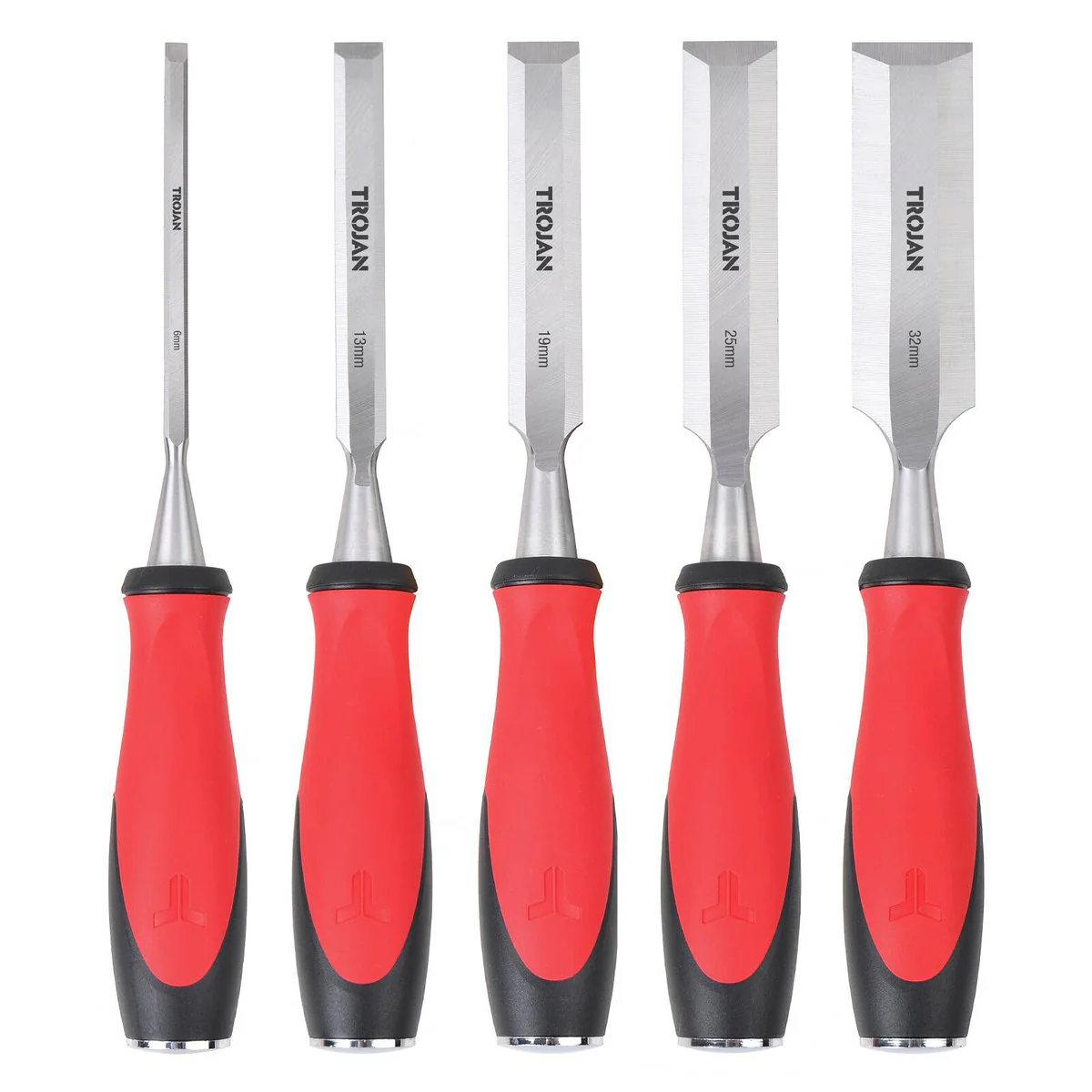 Trojan 5 Piece Chisel Set - 6mm to 32mm - Ergonomic Grip - Durable Steel - Image 2