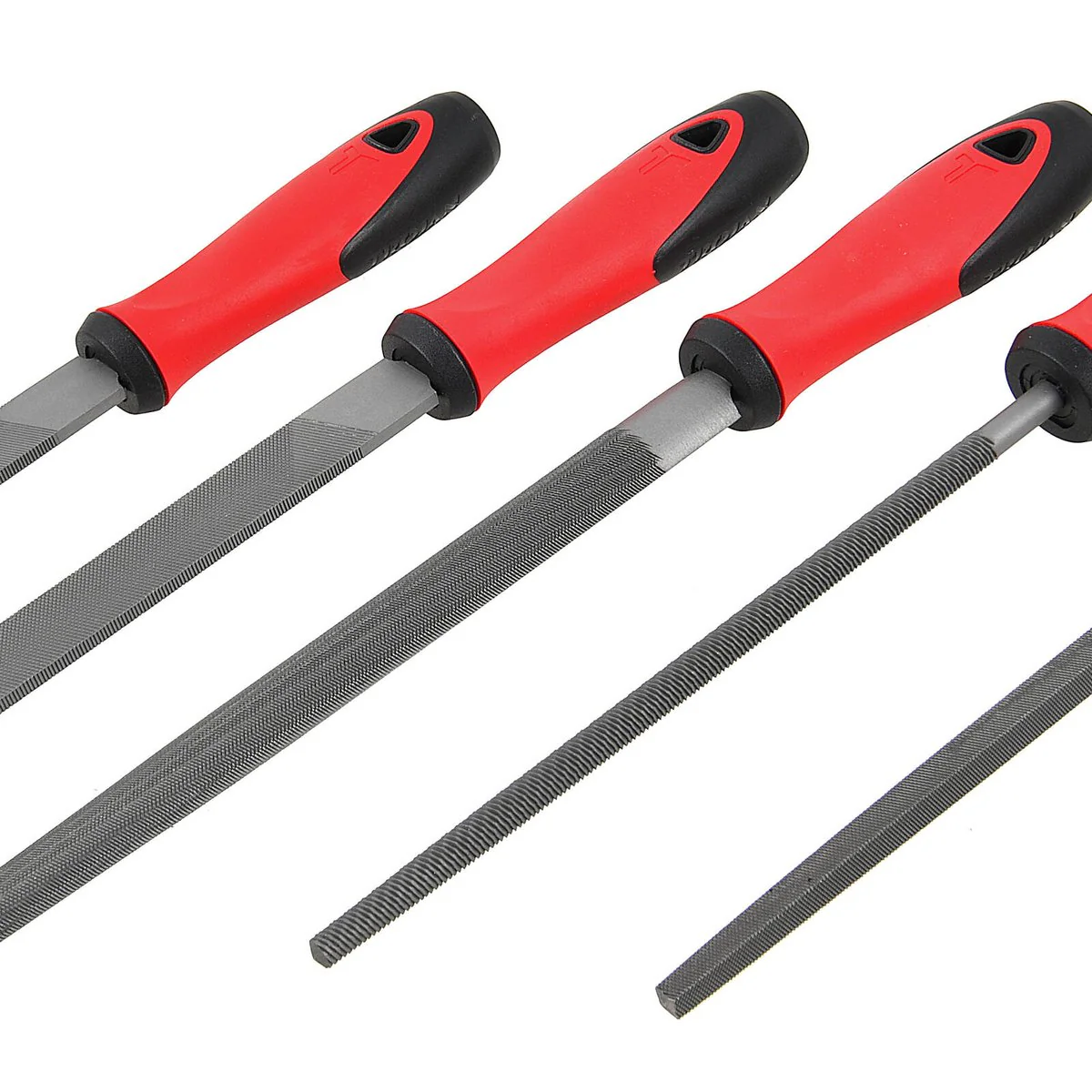 Trojan 5 Piece File Set - 200mm - Hardened Steel - Ergonomic Grip - Wood & Metal - Image 2
