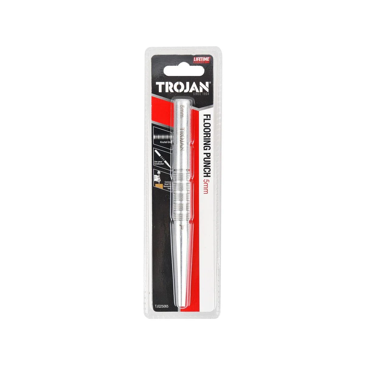 Trojan 5mm Flooring Punch - Durable Nail Recessing Tool - Ergonomic Design