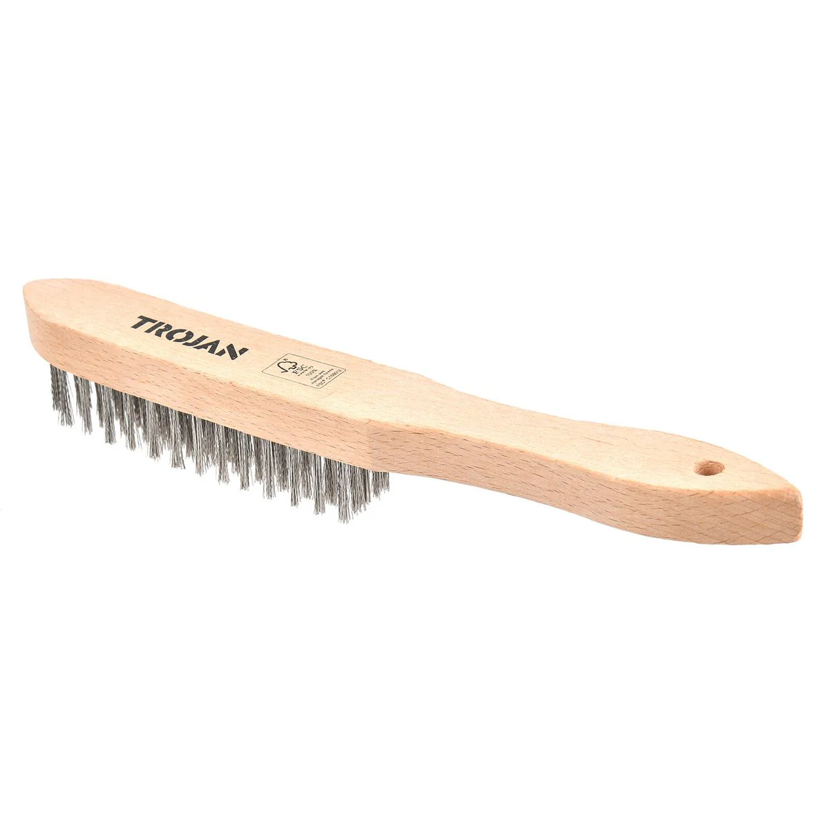 Trojan 5x15 Row Stainless Steel Wire Brush - 34mm x 290mm - Rust Removal