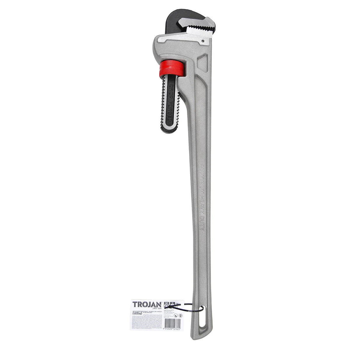 Trojan 600mm Aluminium Pipe Wrench - 85mm Capacity - Lightweight Design - Image 2
