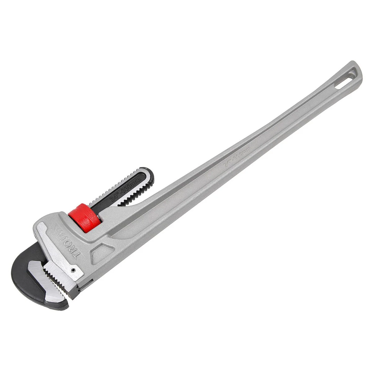 Trojan 600mm Aluminium Pipe Wrench - 85mm Capacity - Lightweight Design - Image 3