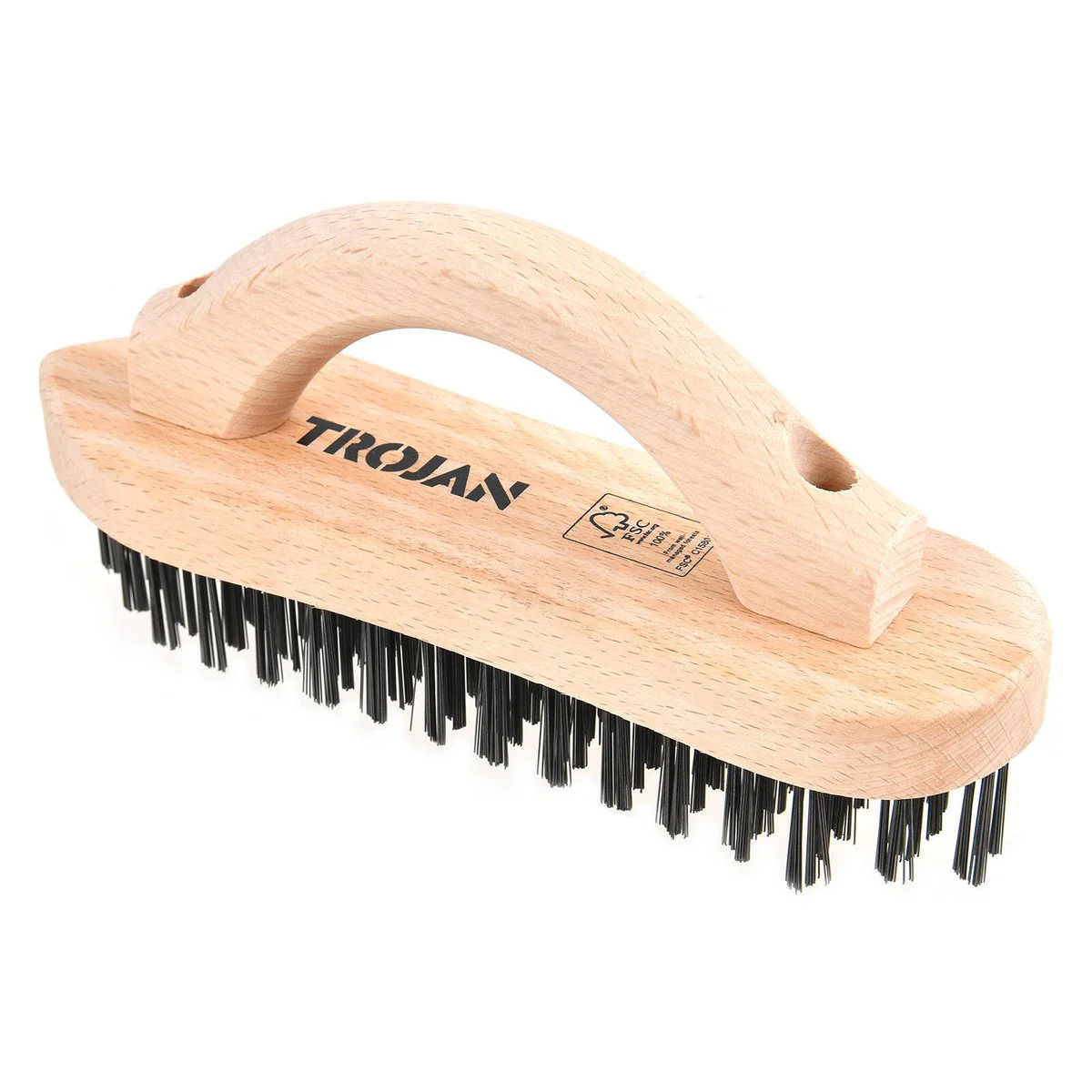 Trojan 6x16 Row Carbon Steel Wire Brush - Deburring & Rust Removal - Steel