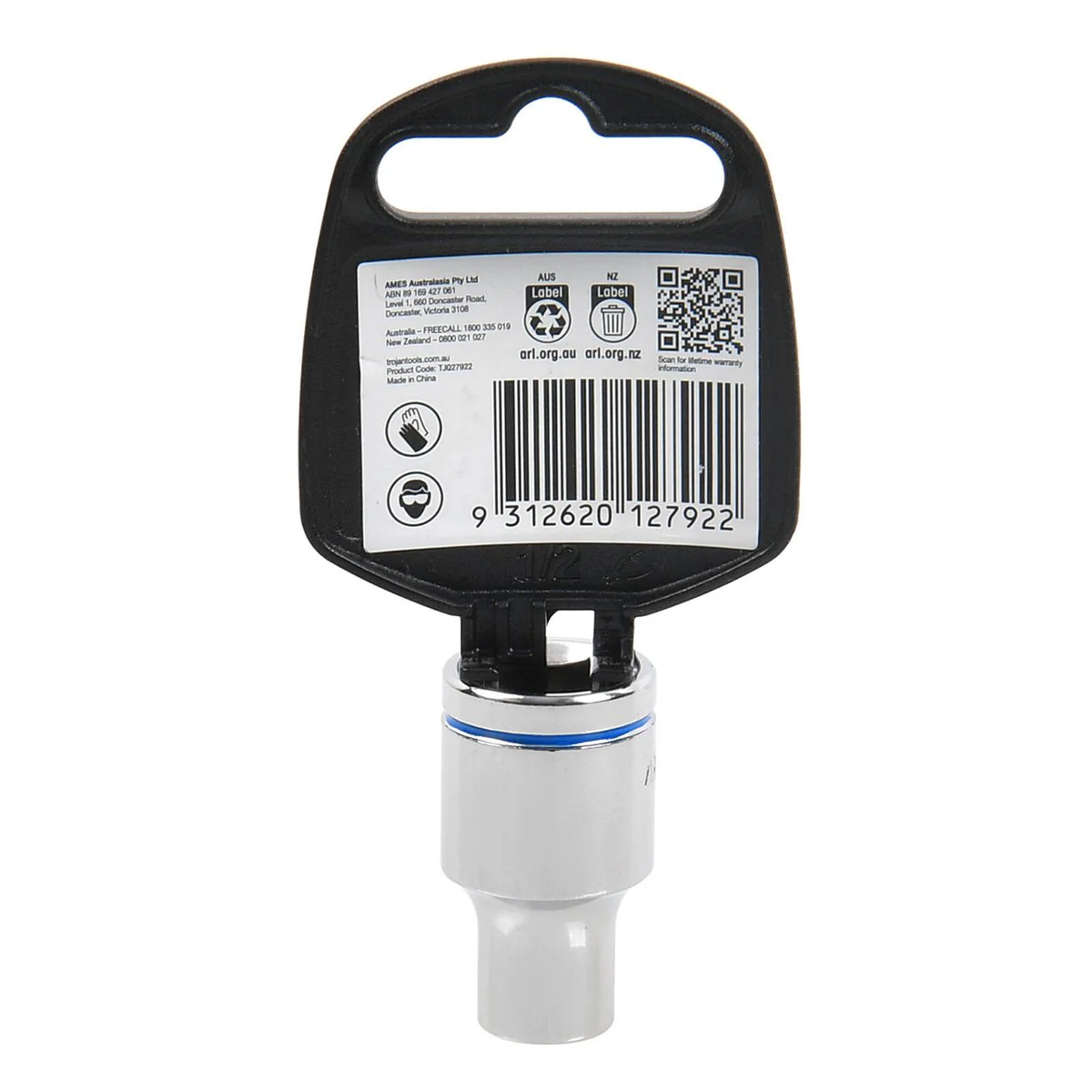 Trojan 9mm Socket 1/2" Drive - Chrome Vanadium - Durable - 12-Point Design - Image 3