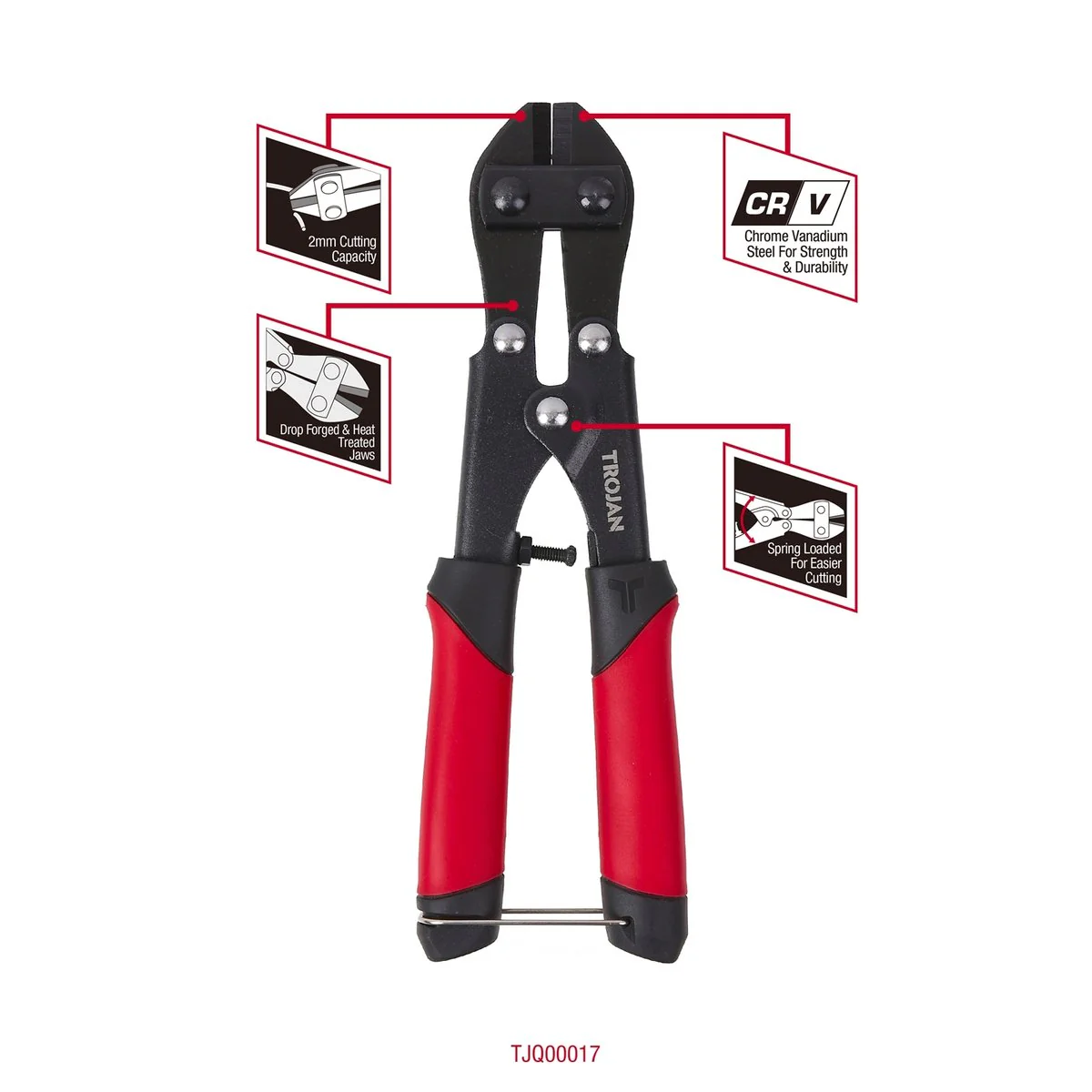 Trojan Bolt Cutter - 200mm - Adjustable Jaw - Ideal for DIY - Image 3