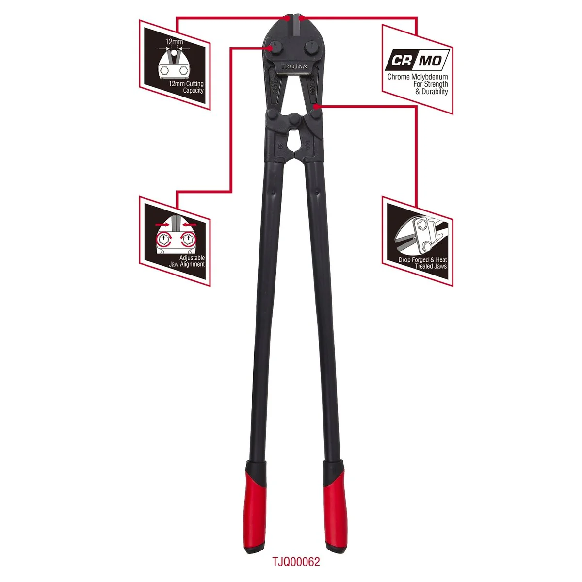 Trojan Bolt Cutter - 900mm - Adjustable Jaw - Ideal for DIY - Image 3