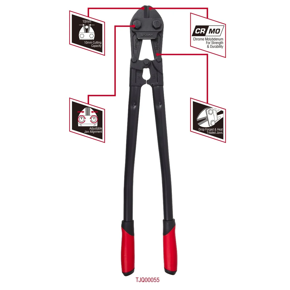 Trojan Bolt Cutters - 750mm - Adjustable Jaw - Ideal for DIY - Image 3