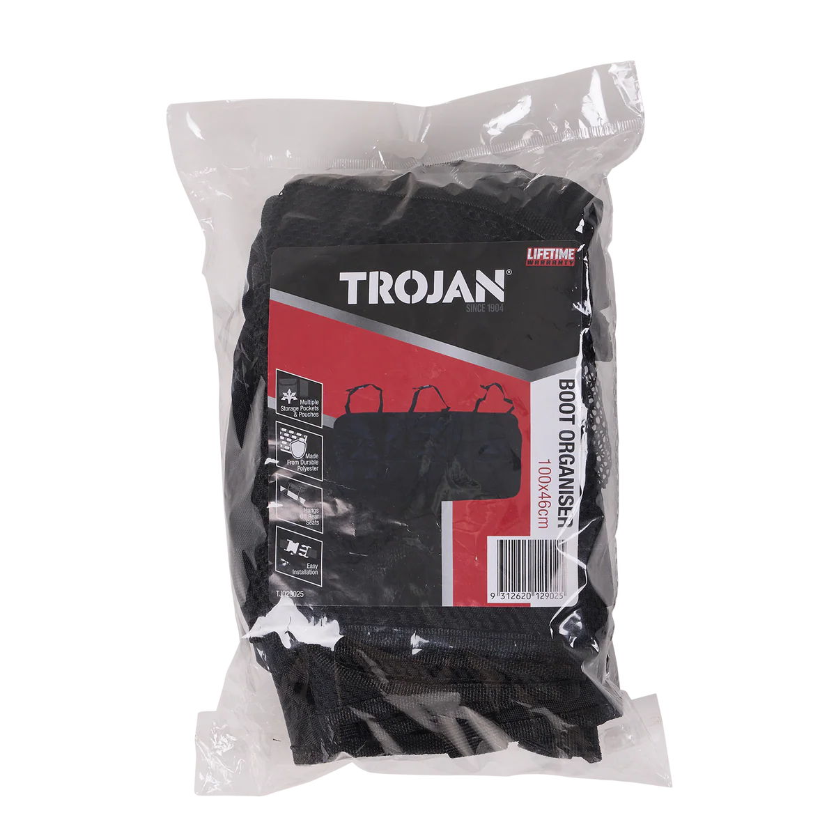 Trojan Boot Organiser - 600mm x 800mm x 300mm - Black - Durable Storage Solution