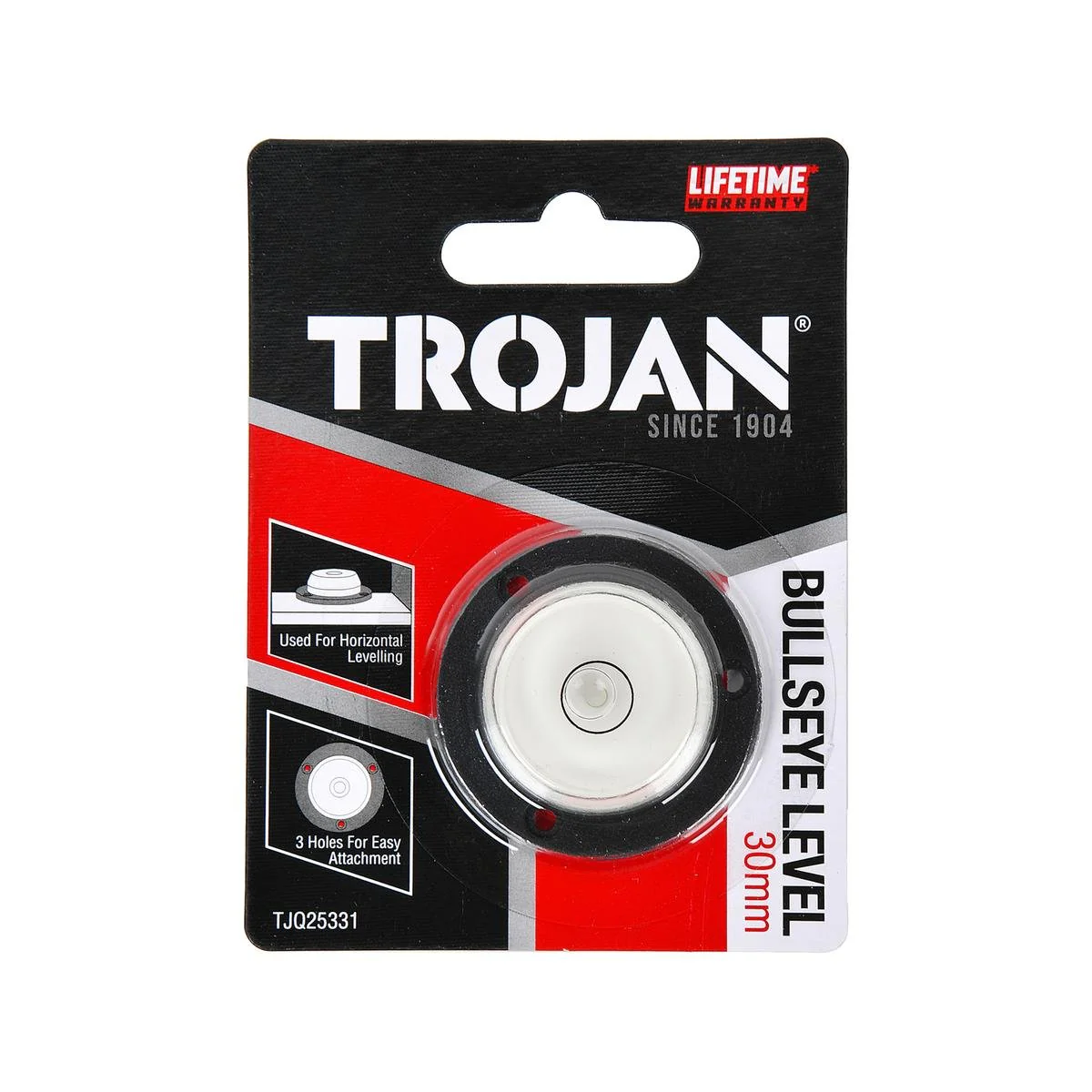 Trojan Bullseye Level - Compact Tool - Accurate Measuring - 79mm x 15mm x 108mm