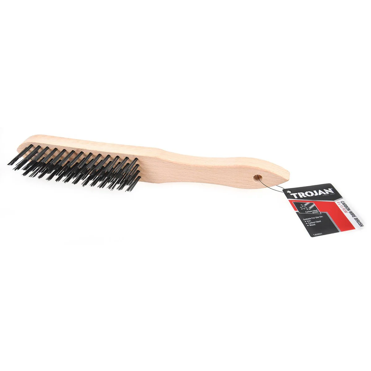 Trojan Carbon Steel Wire Brush 4 x 15 Rows - 30mm x 285mm - Deburring, Rust Removal - Image 2